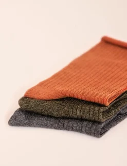 Chaussettes Cotelees Unies>Pied de Biche Discount