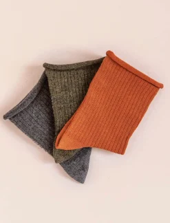 Chaussettes Cotelees Unies><noscript><img width=